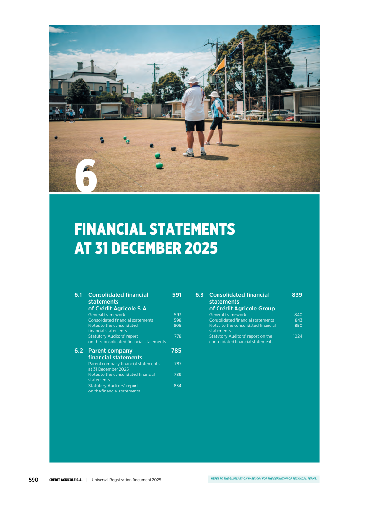 English Version — Crédit Agricole S.A. Universal Registration Document 2025, first page